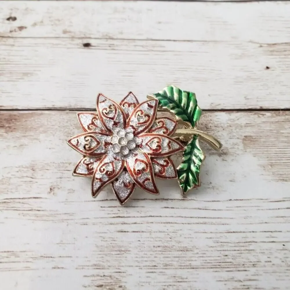 Vintage Brooch / Pin - Large Flower Statement